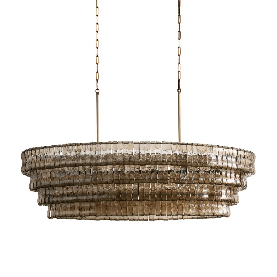 Ghiacci Oval Glass Chandelier 54'' 65''W