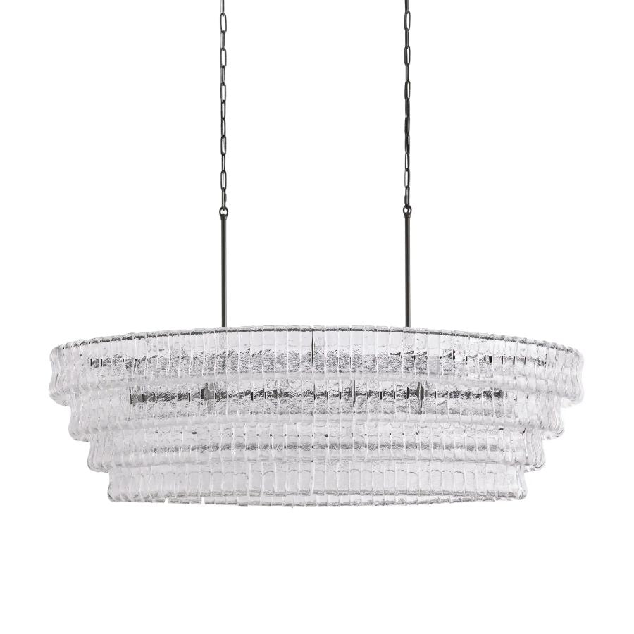Ghiacci Oval Glass Chandelier 54'' 65''W
