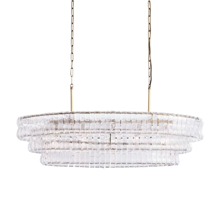 Ghiacci Oval Glass Chandelier 54'' 65''W