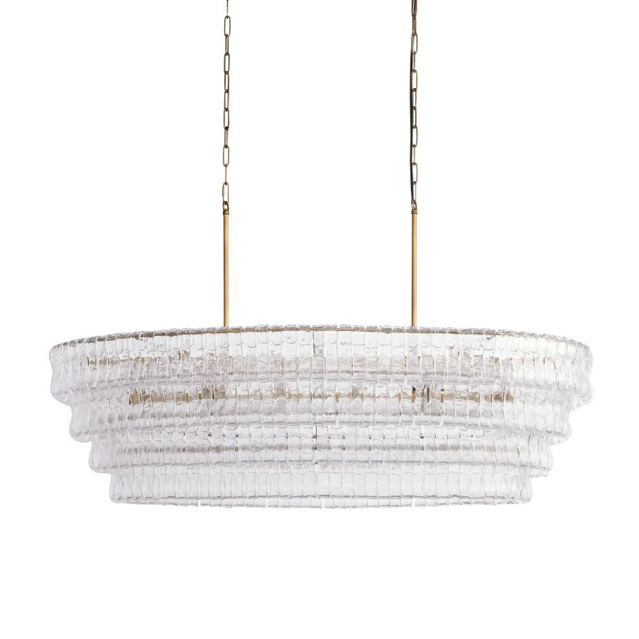 Ghiacci Oval Glass Chandelier 54'' 65''W