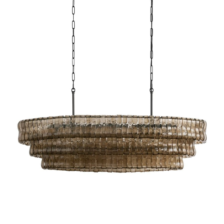 Ghiacci Oval Glass Chandelier 54'' 65''W