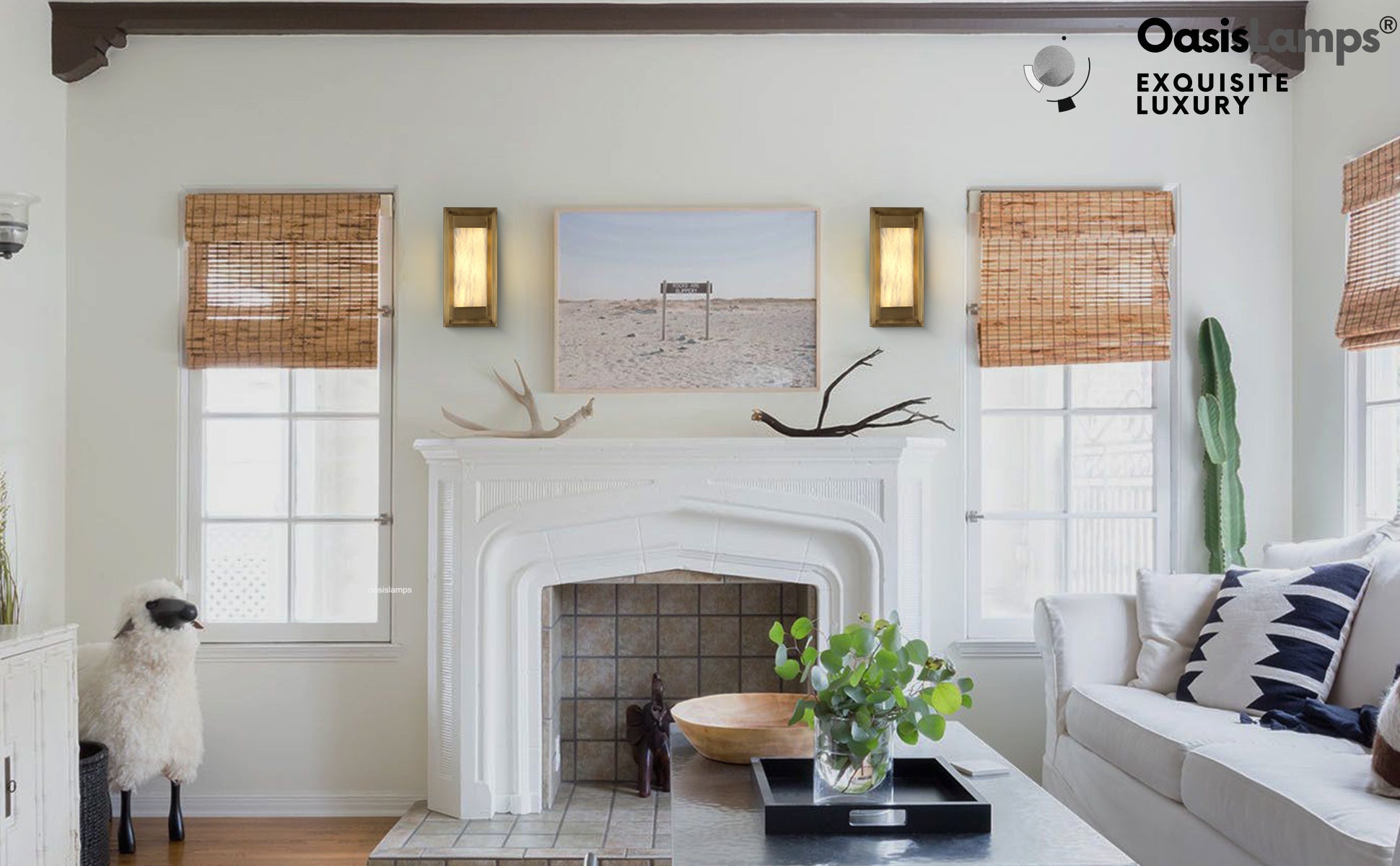 Bravura Alabaster Wall Sconce 15.7"H#color_brass