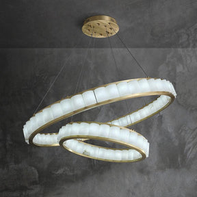 Clayhart Alabaster Circle Round Chandeliers