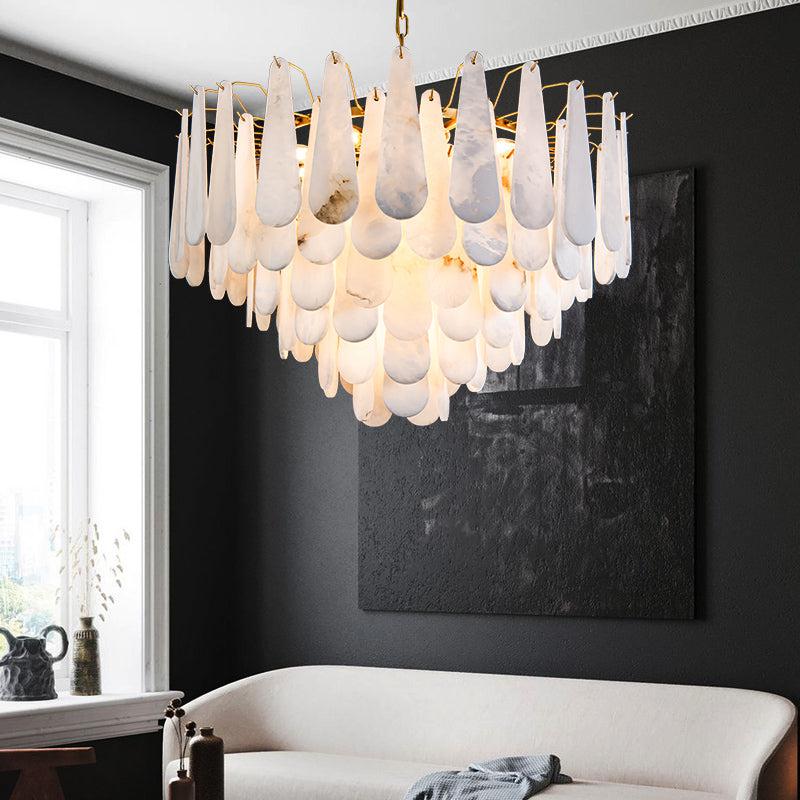 Alabaster Foyer Modern Chandelier