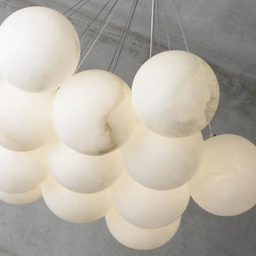 Opulent Alabaster Global Ceiling Chandelier