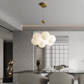 Opulent Alabaster Global Ceiling Chandelier