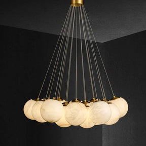 Opulent Alabaster Global Ceiling Chandelier