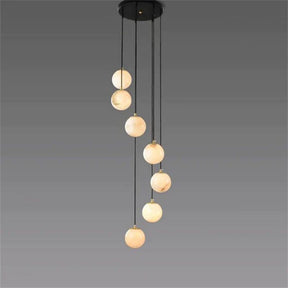 Magnificence Alabaster Global Wavy Chandelier