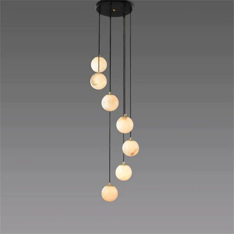 Magnificence Alabaster Global Wavy Chandelier