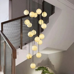 Magnificence Alabaster Global Wavy Chandelier