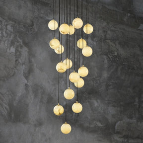 Magnificence Alabaster Global Wavy Chandelier