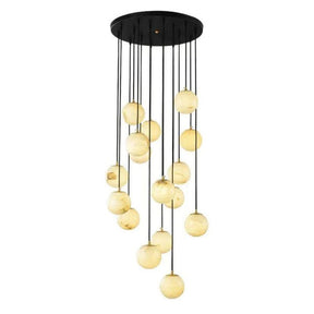 Magnificence Alabaster Global Wavy Chandelier