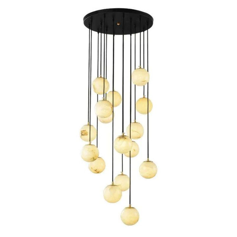 Magnificence Alabaster Global Wavy Chandelier