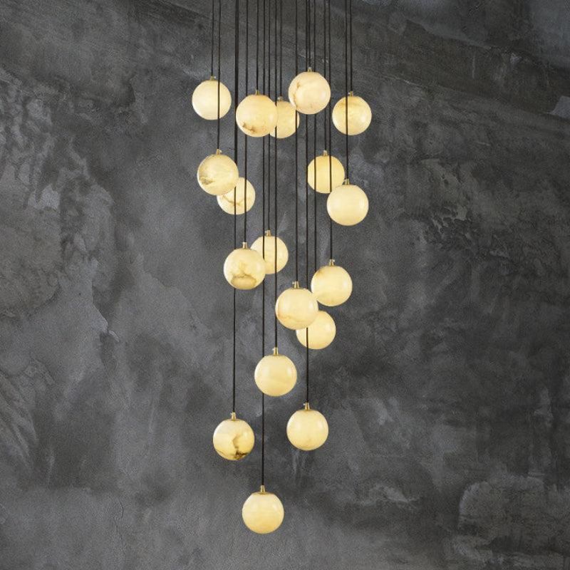 Nami Alabaster Global Wavy Chandelier