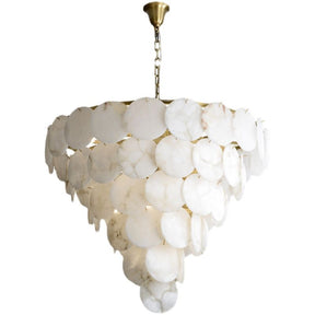 Glow Alabaster Magnolia Multi-Tiered Round Chandelier