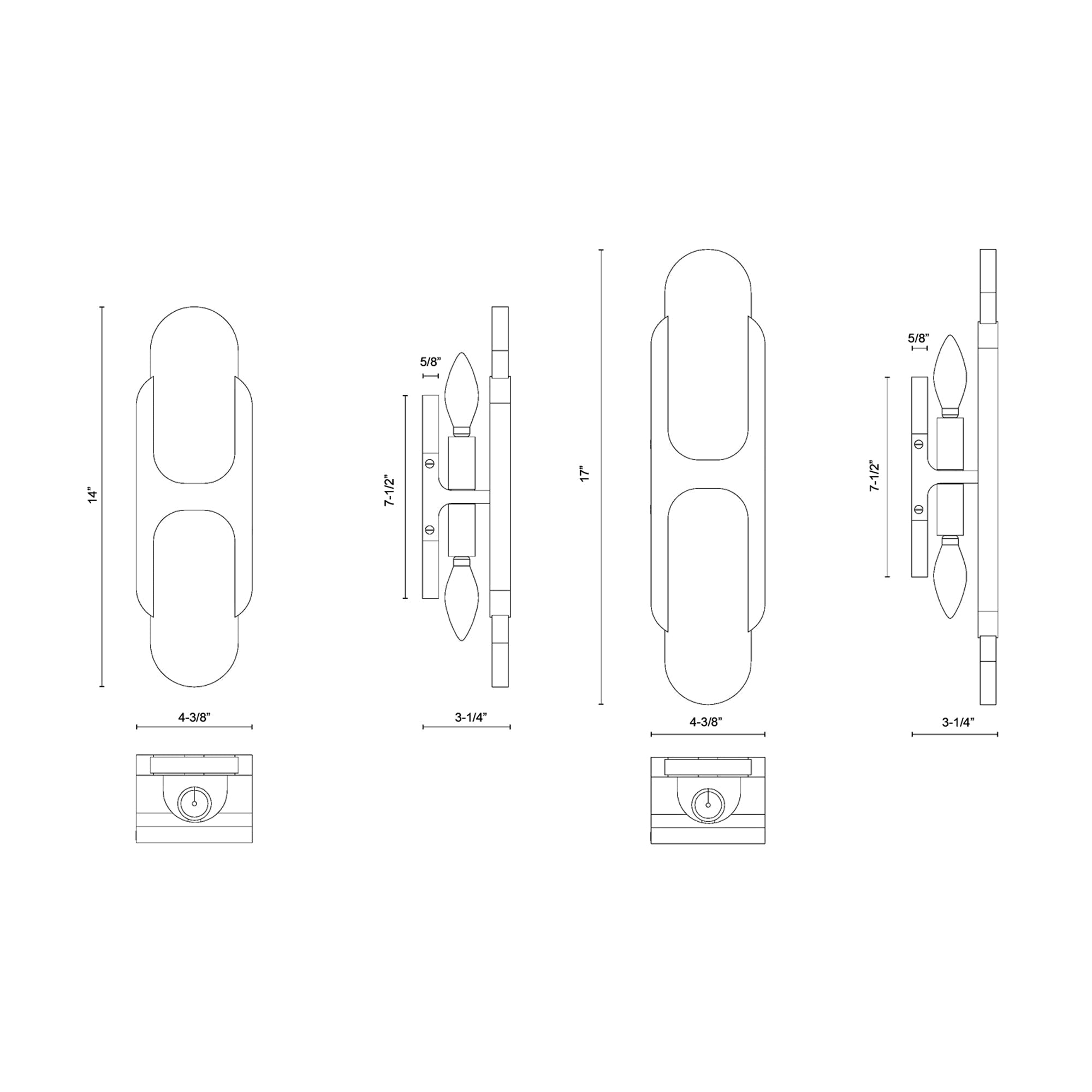 Odin Alabaster Medium Wall Sconce 14"HOdin Alabaster Large Wall Sconce 17"H
