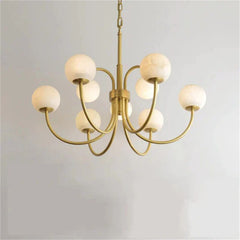 Alabaster Radial Chandelier 30'' 32'' 33'' 38''D