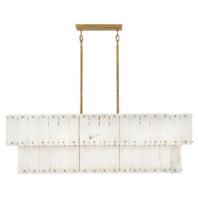 Rancho Alabaster 2-Tier Linear Chandelier