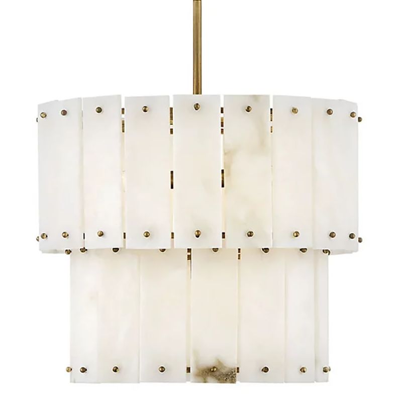Rancho Alabaster 2-Tier Round Chandelier (Middle)