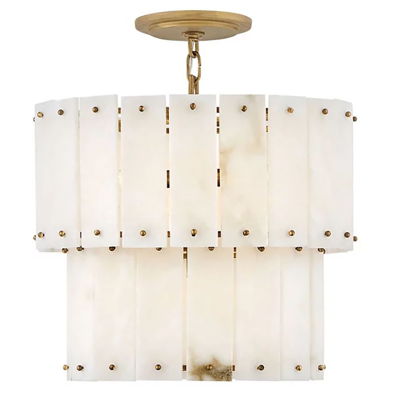 Rancho Alabaster 2-Tier Round Chandelier (Middle)