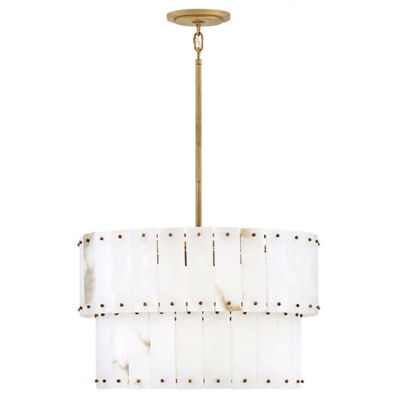 Rancho Alabaster 2-Tier Round Chandelier (Middle)