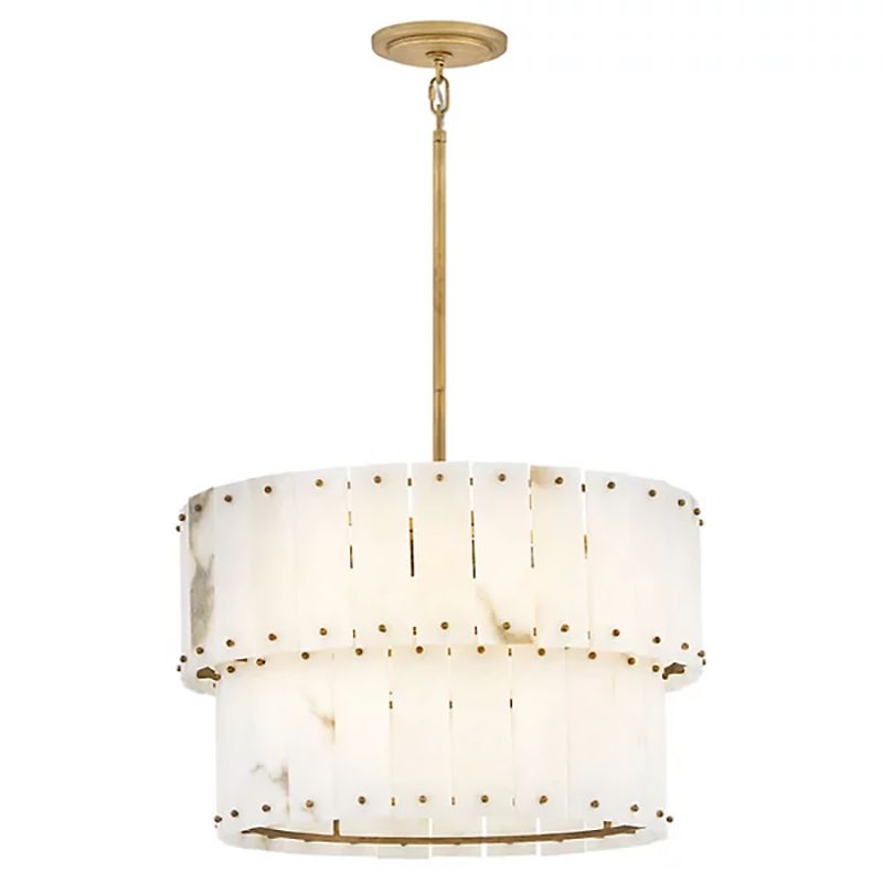 Rancho Alabaster 2-Tier Round Chandelier (Middle)