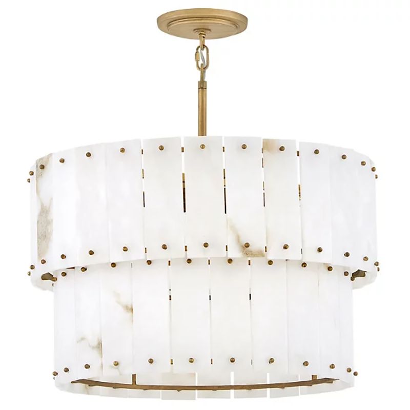 Rancho Alabaster 2-Tier Round Chandelier (34.25"D )