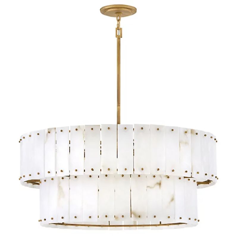 Rancho Alabaster 2-Tier Round Chandelier (34.25"D )
