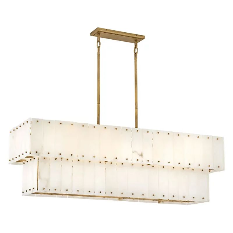 Rancho Alabaster 2-Tier Linear Chandelier