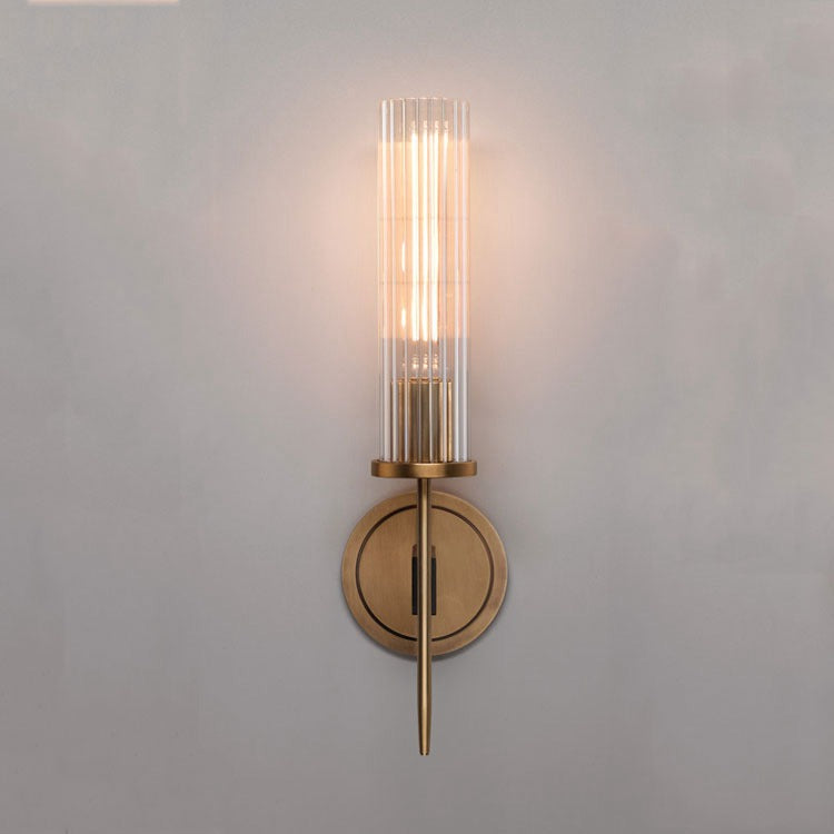 Candles Glass Shade Wall Sconce