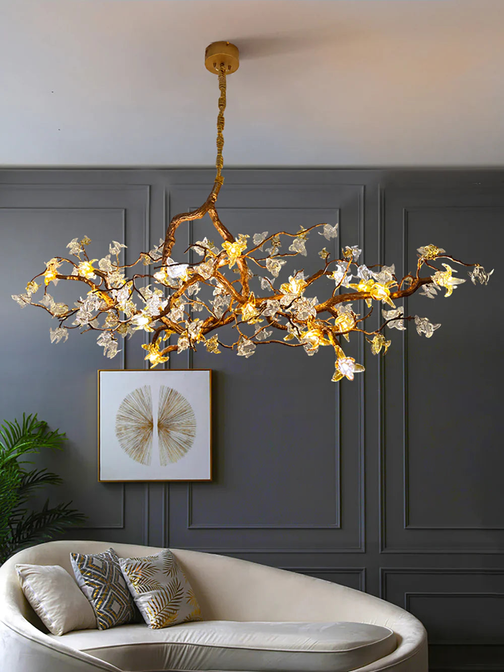 Flora Aosta Branch Glass Flower Chandelier