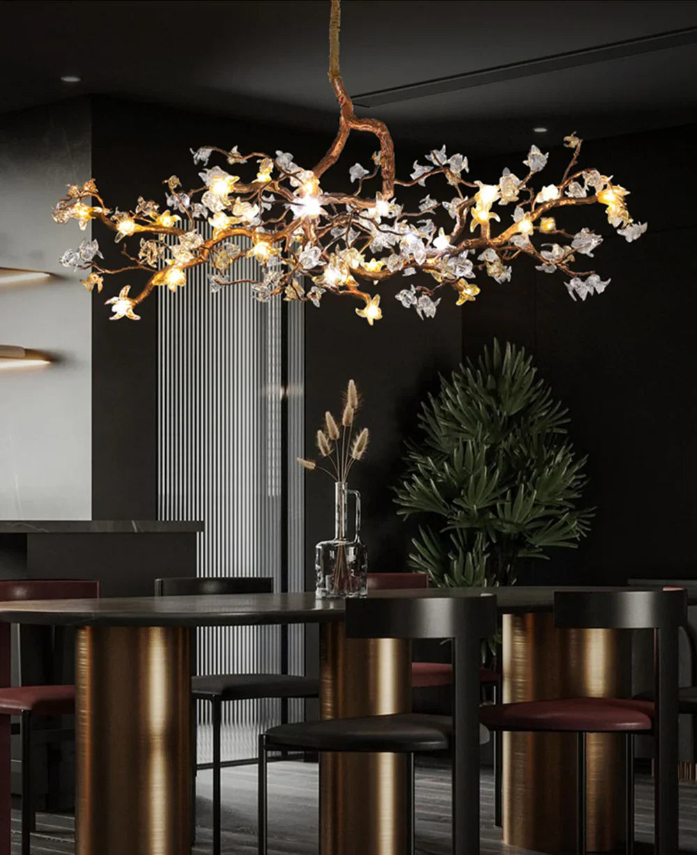 Flora Aosta Branch Glass Flower Chandelier