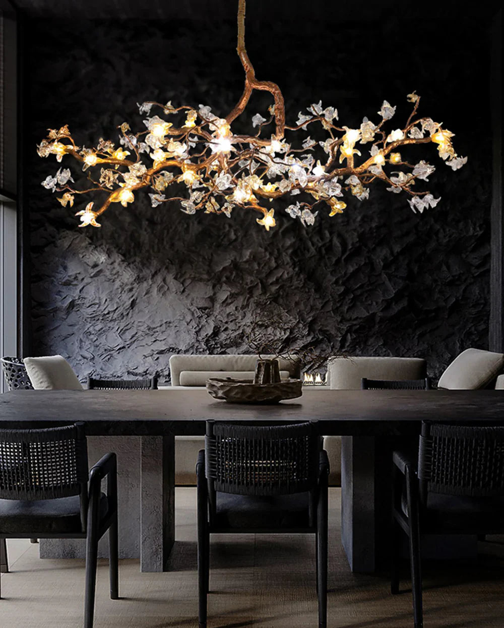 Flora Aosta Branch Glass Flower Chandelier