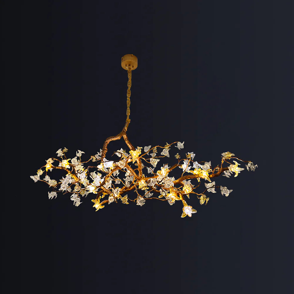 Flora Aosta Branch Glass Flower Chandelier