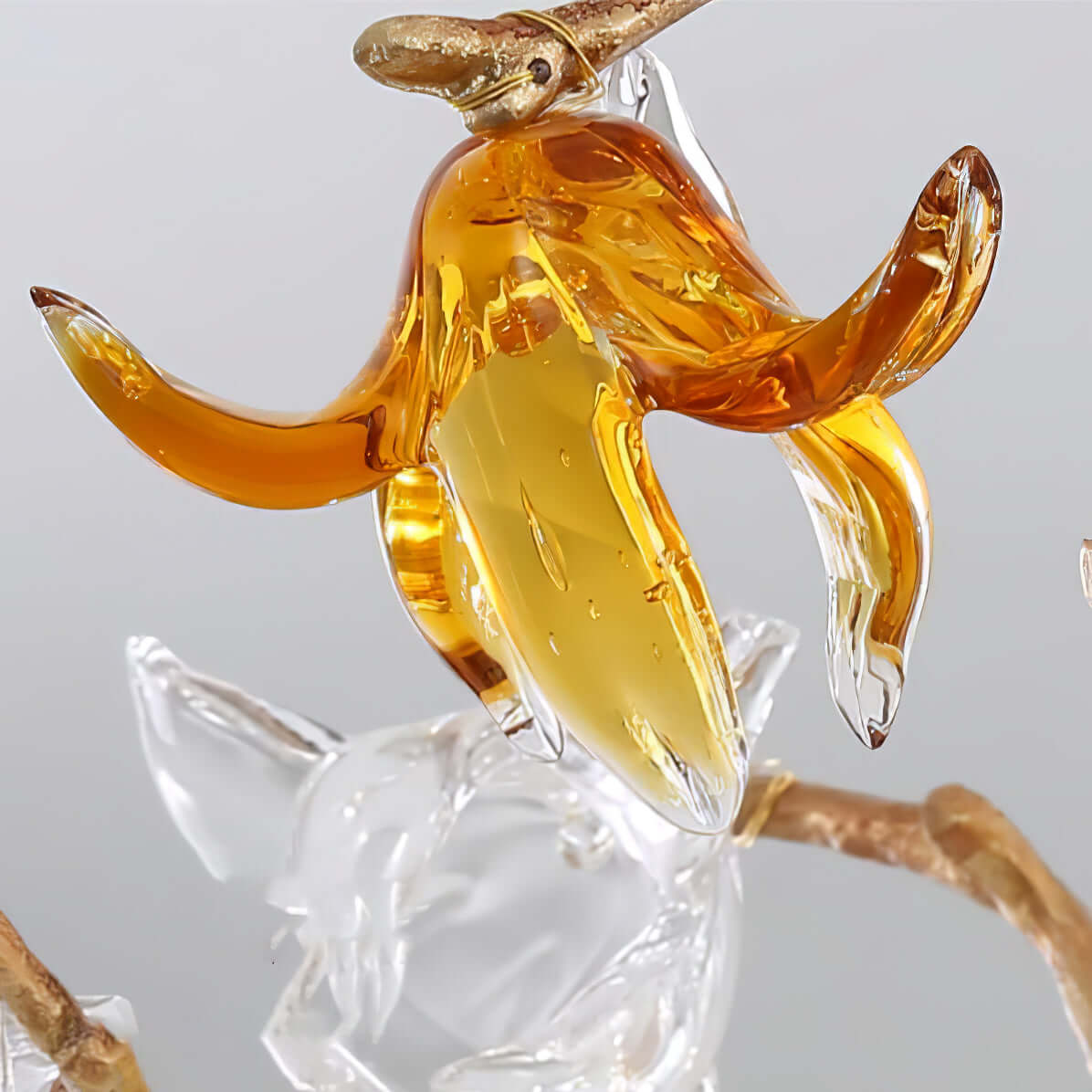 Flora Aosta Brass Glass Flower Chandelier 23.6" 31.5" 39"