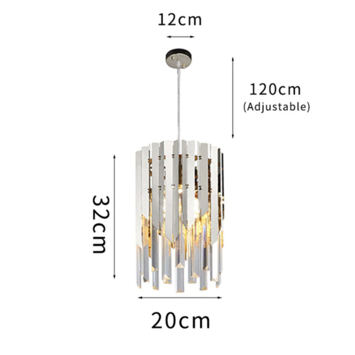 Ayr Gold Plated Crystal Pendant Light