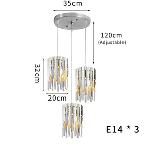 Ayr Gold Plated Crystal Pendant Light