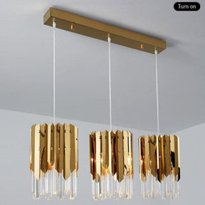 Ayr Gold Plated Crystal Pendant Light