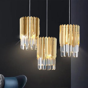 Ayr Gold Plated Crystal Pendant Light