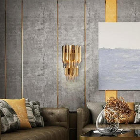 Ayr Gold Plated Crystal Wall Sconce