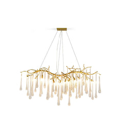 Aqua Makrama Chandeliers 33.5" 41" 49" 59" 71"L