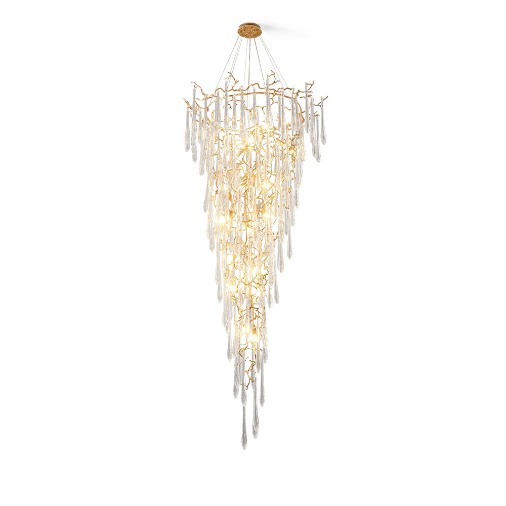 Aqua Parable Chandeliers 39.4" 31.5" 35.4" 39.4"D