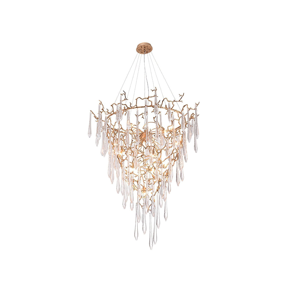 Aqua Parable Chandeliers 39.4" 31.5" 35.4" 39.4"D