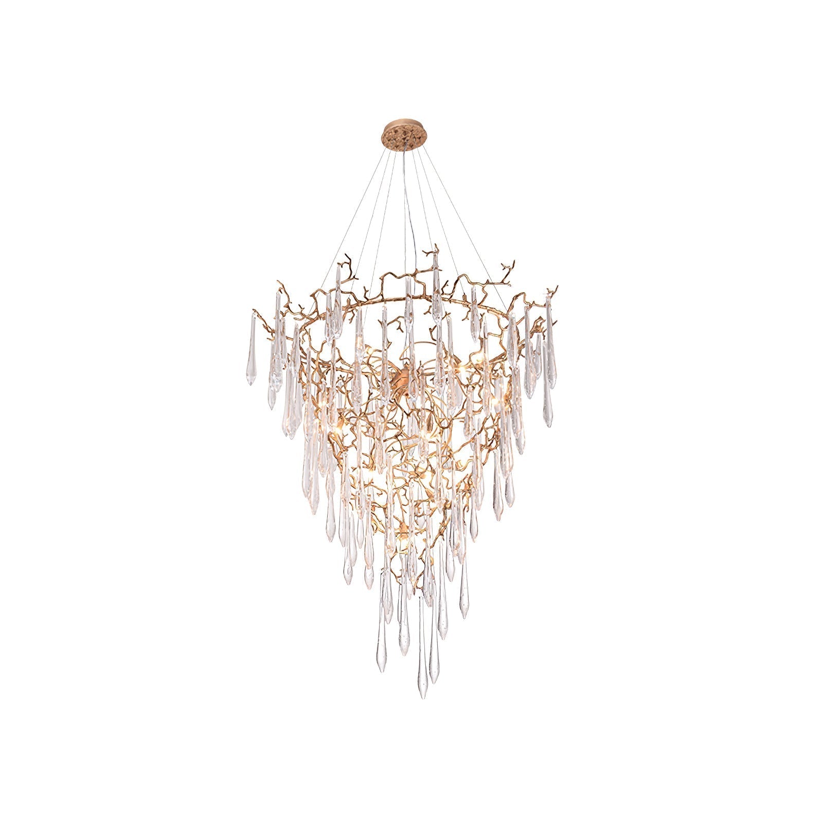 Aqua Parable Chandeliers 39.4" 31.5" 35.4" 39.4"D