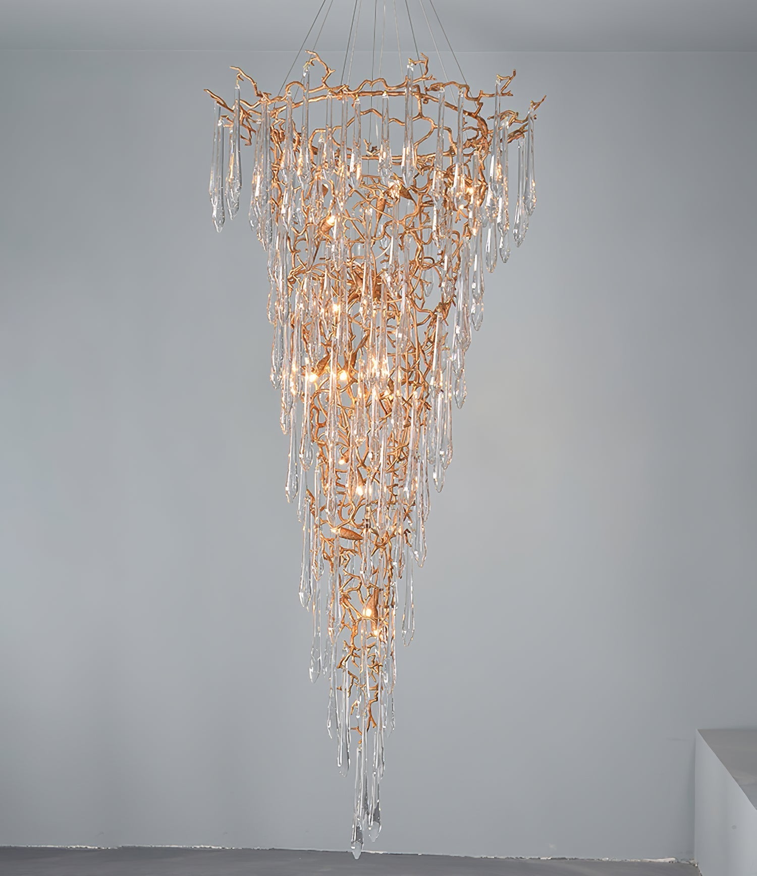 Aqua Parable Chandeliers 39.4" 31.5" 35.4" 39.4"D