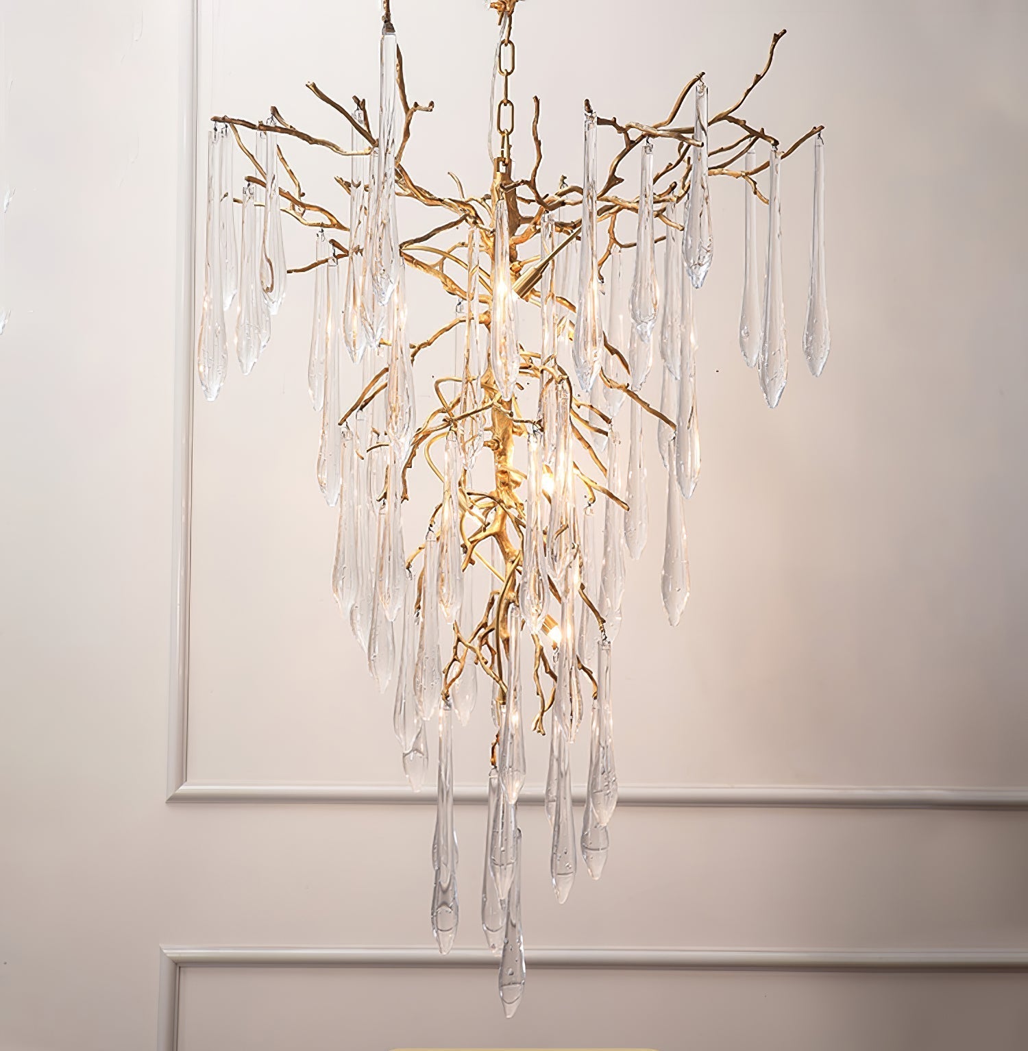 Aqua Parable Chandeliers 39.4" 31.5" 35.4" 39.4"D