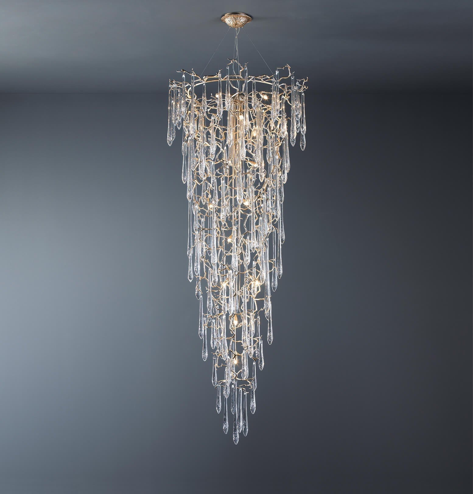Aqua Parable Chandeliers 39.4" 31.5" 35.4" 39.4"D
