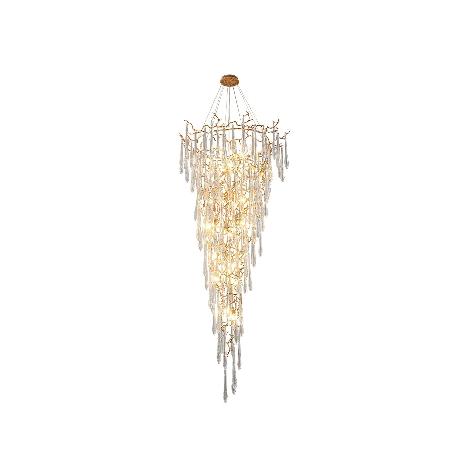 Aqua Parable Chandeliers 39.4" 31.5" 35.4" 39.4"D