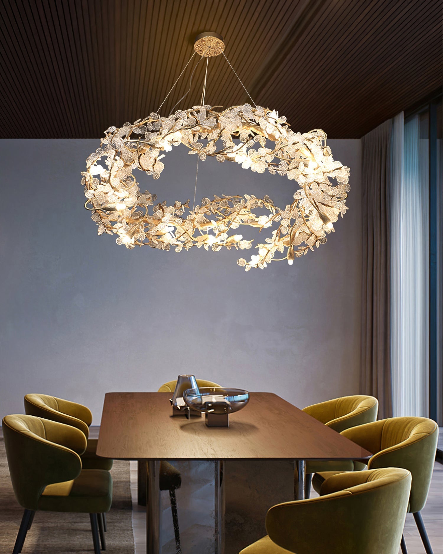 Flora Aurea Chandelier 23.6" 31" 39" 47"D