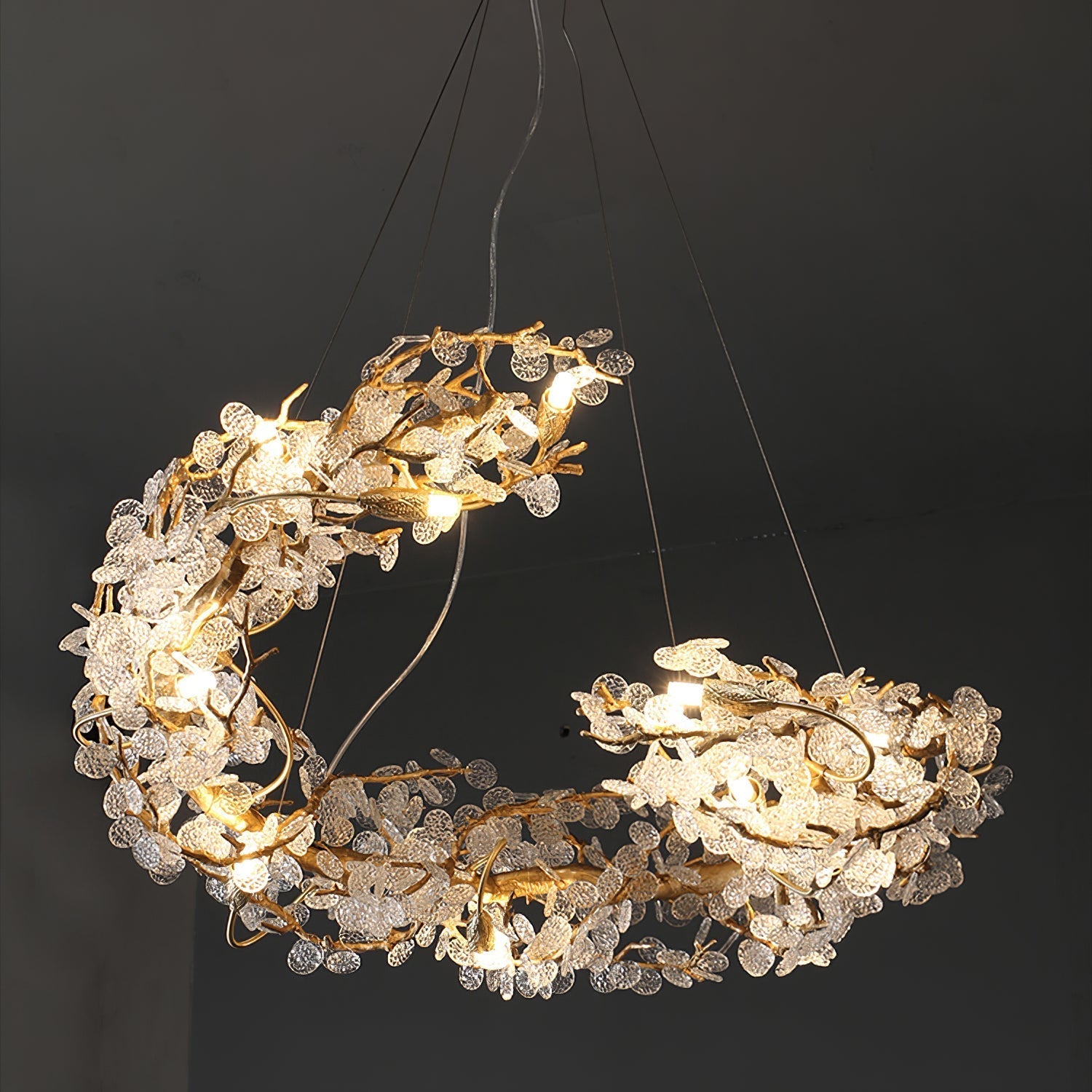 Flora Aurea Chandelier 23.6" 31" 39" 47"D